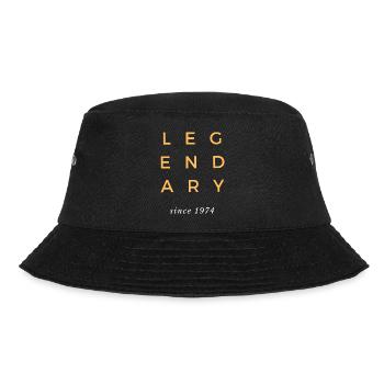 Legendary Since 1974 - Geburtsjahr - Bucket Hat - Schwarz - Vorne - Lela (165cm)