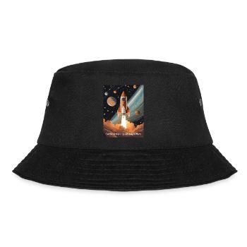 Die Erde ist kaputt, auf zum Mars! - Bucket Hat - Schwarz - Vorne - Lela (165cm)