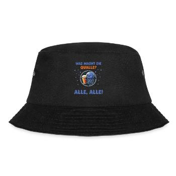 Fröhliche Qualle - Bierliebhaber T-Shirt - Bucket Hat - Schwarz - Vorne - Lela (165cm)