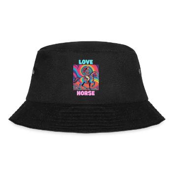 Horse Love - Bucket Hat - Schwarz - Vorne - Lela (165cm)