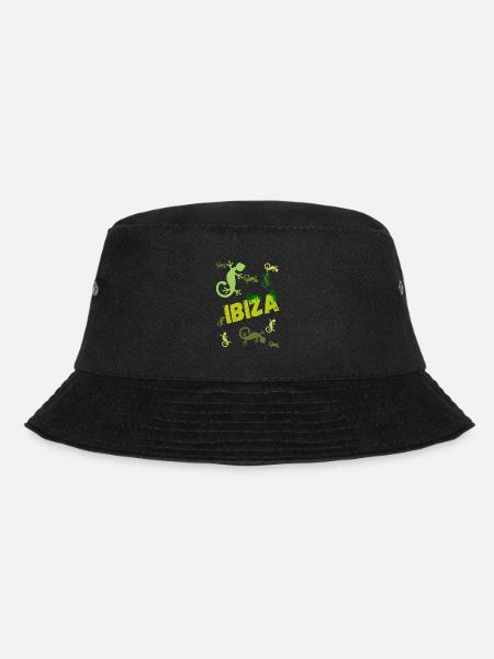 Ibiza Geckos - Bucket Hat - Schwarz