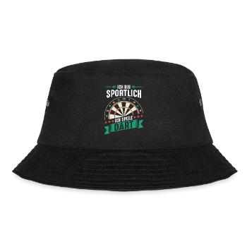 Dart Darts Dartspieler Dartsport - Bucket Hat - Schwarz - Vorne - Lela (165cm)