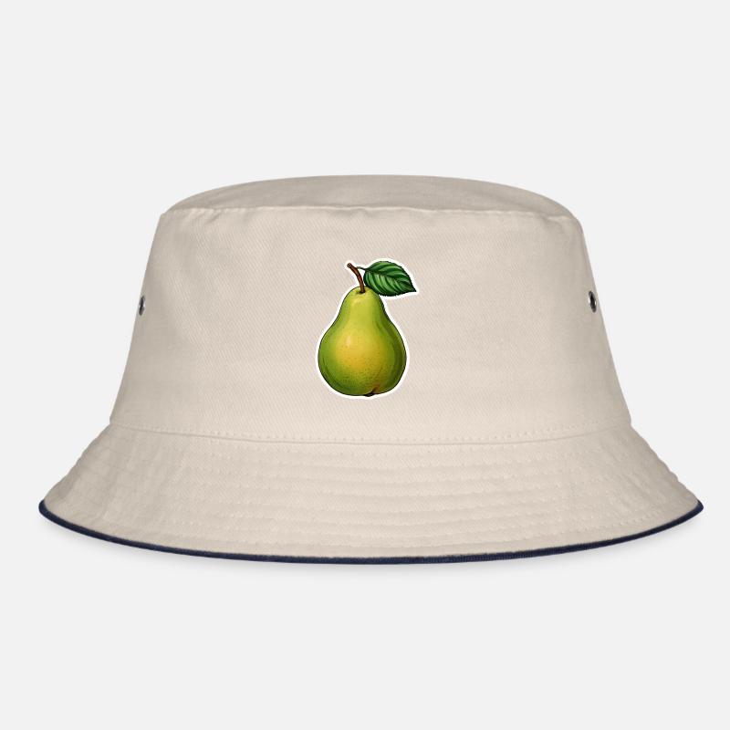 Birne mit Blatt Bucket Hat