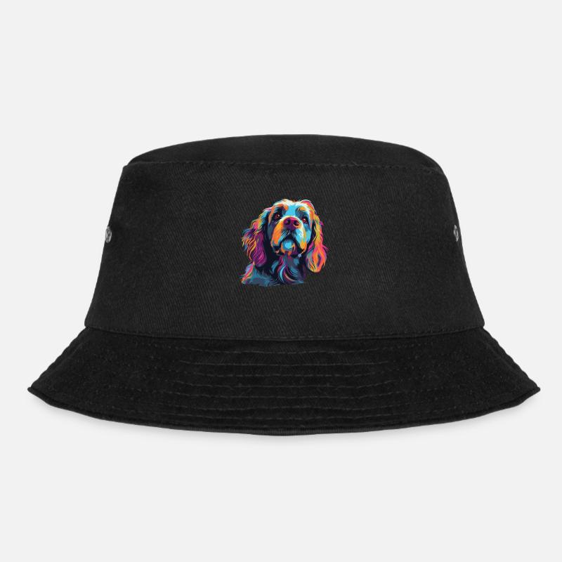 Wasserfarben Farbenfroher Löwchen - Bucket Hat - Schwarz