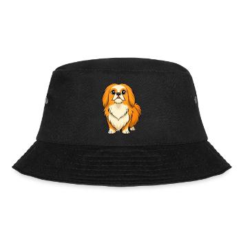 Gediegene Pekinesische digitale Kunst - Bucket Hat - Schwarz - Vorne - Lela (165cm)