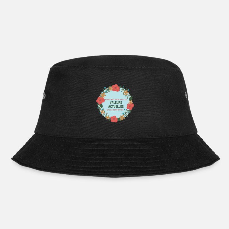 Aktuelle Werte und Handtücher - Bucket Hat - Schwarz