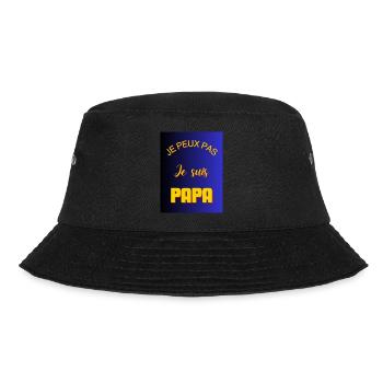 ICH KANN NICHT, ICH BIN EIN VATER - Bucket Hat - Schwarz - Vorne - Lela (165cm)