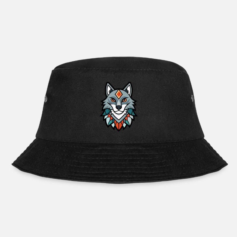 Mahakali Mystischer Wolfskult - Bucket Hat - Schwarz