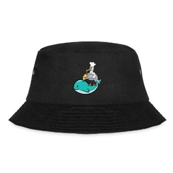 Möwe Koch Fisch Tarnung Hai Fische kochen - Bucket Hat - Schwarz - Vorne - Lela (165cm)