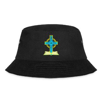Cross Crucifix Bible Jesus God Religion - Bucket Hat - black - Front - Lela (165cm)