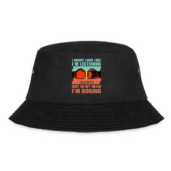 Ich sehe vielleicht so aus, als würde ich zuhören, aber in meinem Kopf - Bucket Hat - Schwarz - Vorne - Lela (165cm)