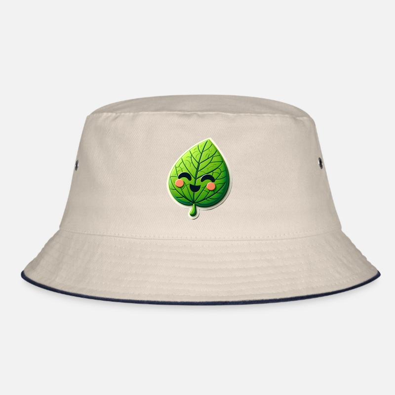 Smiling Spring Leaf Bucket Hat