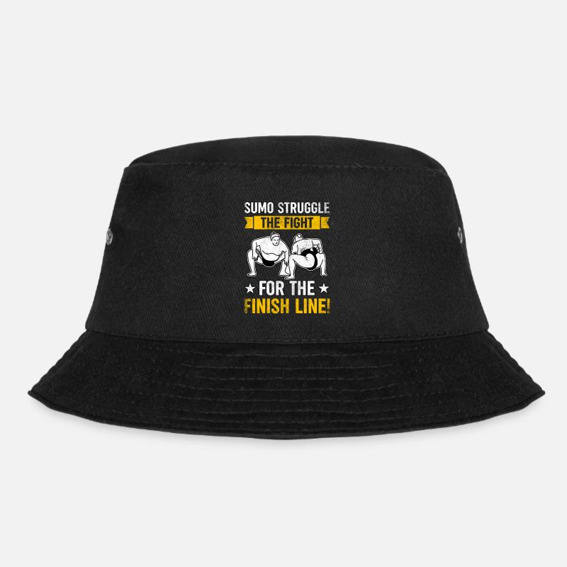Sumo struggle the fight for the finish line - Bucket Hat - black