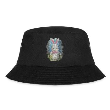 Niedlicher Hase niedlich Kaninchen - Bucket Hat - Schwarz - Vorne - Lela (165cm)
