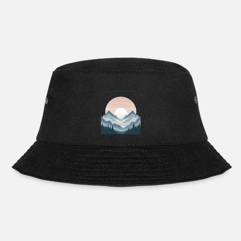 Berge - Bucket Hat - Schwarz
