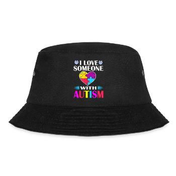I Love Someone with Autism Awareness - Bucket Hat - black - Front - Lela (165cm)