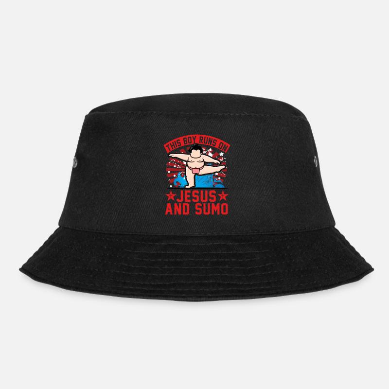 This Boy runs on Jesus and Sumo - Bucket Hat - black