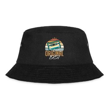 Vintage 1951 Born Original 1951 Birthday - Bucket Hat - black - Front - Lela (165cm)