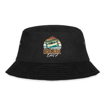 Vintage 1947 Born Original 1947 Birthday - Bucket Hat - black - Front - Lela (165cm)