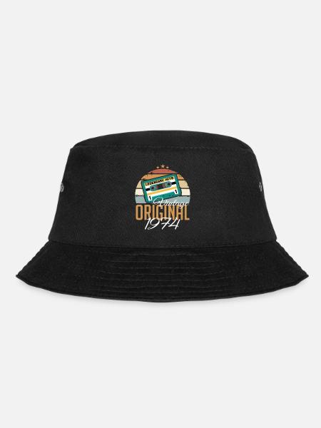 Jahrgang 1974 geboren Original 1974 Geburtstag - Bucket Hat - Schwarz