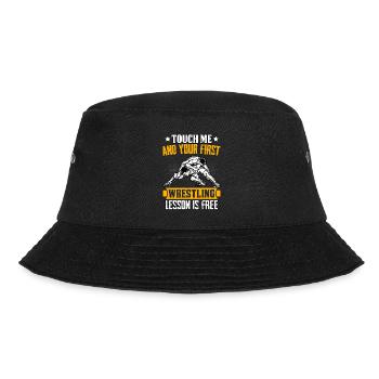 Berühre mich und deine erste Wrestling-Stunde ist kostenlos - Bucket Hat - Schwarz - Vorne - Lela (165cm)
