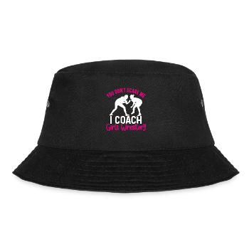 Du machst mir keine Angst, ich trainiere Girls Wrestling - Bucket Hat - Schwarz - Vorne - Lela (165cm)