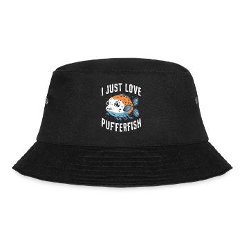 Kugelfisch Kugelfische Fisch Ozean Tier - Bucket Hat - Schwarz - Vorne - Lela (165cm)