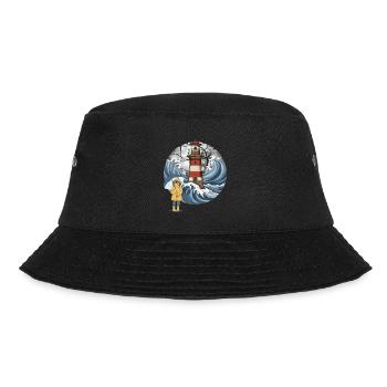 Lighthouse Sea Girl Maritime Coast - Bucket Hat - black - Front - Lela (165cm)