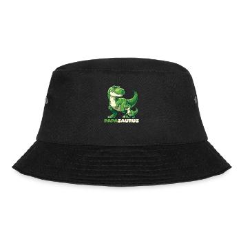 Papasaurus Vatertag bester Papa T-Rex Dinosaurier - Bucket Hat - Schwarz - Vorne - Lela (165cm)