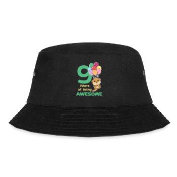 Meerkat for 9th birthday children nine years - Bucket Hat - black - Front - Lela (165cm)
