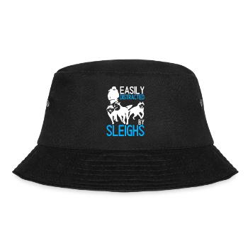 Sledding Sled dogs - Bucket Hat - black - Front - Lela (165cm)