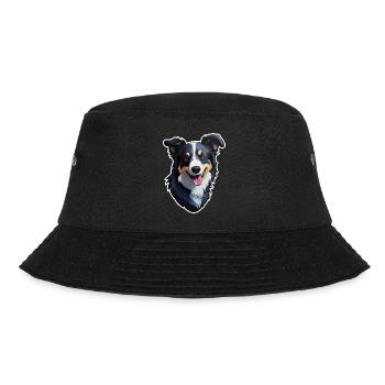Border Collie - Bucket Hat - Schwarz - Vorne - Lela (165cm)