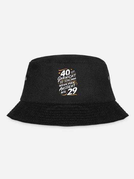 Geburtstagsgeschenk 40 Jahre Geburtstagskind - Bucket Hat - Schwarz