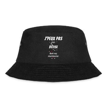 Ich kann nicht, ich habe es mit meiner Patentante vermasselt - Bucket Hat - Schwarz - Vorne - Lela (165cm)