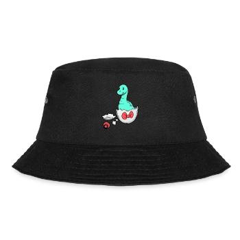 Dino Baby Geburt Schwangerschaft Eierschale - Bucket Hat - Schwarz - Vorne - Lela (165cm)
