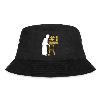Erste 1 # Hashtag Grandma Oma Großmutter Liebe - Bucket Hat - Schwarz - Vorne - Lela (165cm)