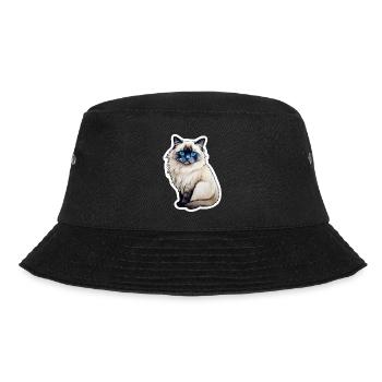 Ragdoll Cat - Bucket Hat - black - Front - Lela (165cm)