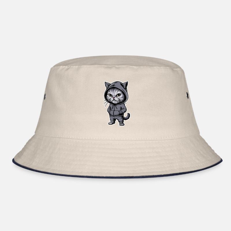Ärgerliche Böse Katze Grummelige Katze Bucket Hat
