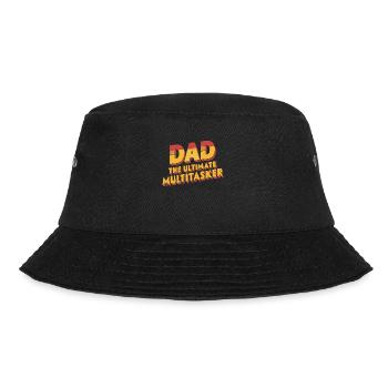 Dad The Ultimate Multitasker Retro - Bucket Hat - Schwarz - Vorne - Lela (165cm)