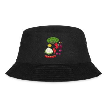 Vegetables Vegetarian Cooking Cooking Cuisine Vitamins - Bucket Hat - black - Front - Lela (165cm)