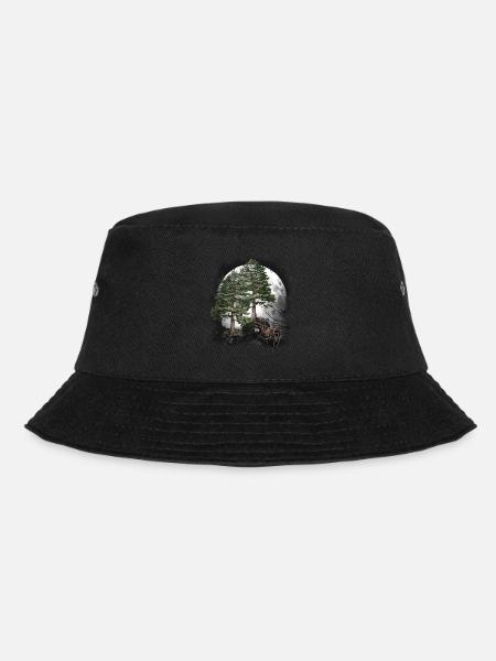 Halloween Spinne Spinnen Waldbewohner - Bucket Hat - Schwarz