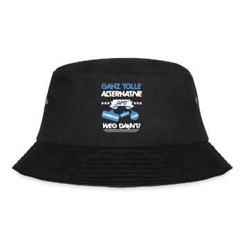 AfD stoppen gegen rechts Demokratie verteidigen - Bucket Hat - Schwarz - Vorne - Lela (165cm)