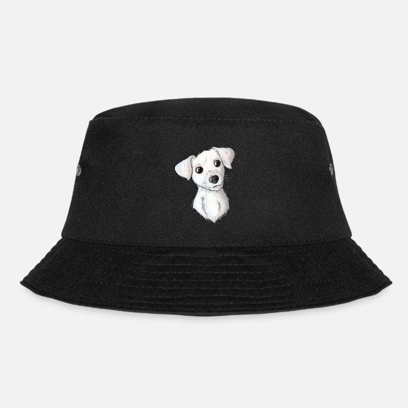 Jack Russell Pattern 2 - Bucket Hat - black