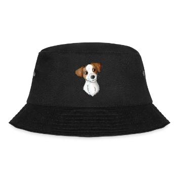 Jack Russell Pattern 2 2 - Bucket Hat - Schwarz - Vorne - Lela (165cm)