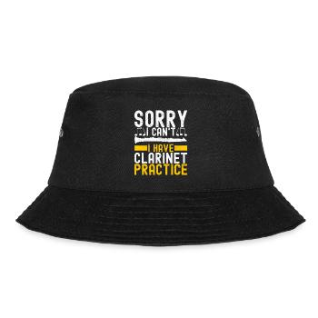 Klarinette Blasinstrument Klarinettenspieler - Bucket Hat - Schwarz - Vorne - Lela (165cm)