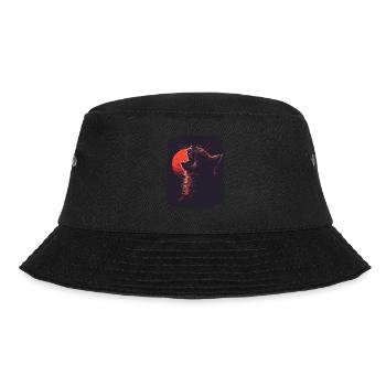 Bezaubernde Katzen mit Mond für alle - Bucket Hat - Schwarz - Vorne - Lela (165cm)