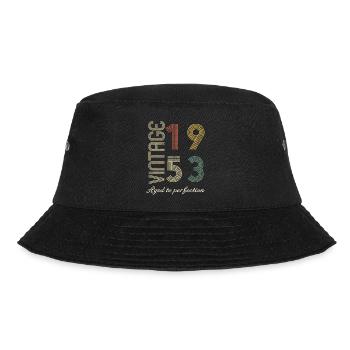 71 Year Anniversary Gift - 1953 - Bucket Hat - black - Front - Lela (165cm)