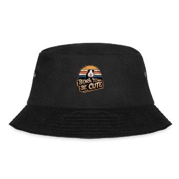 Born To Be Cute Meerschweinchen - Bucket Hat - Schwarz - Vorne - Lela (165cm)