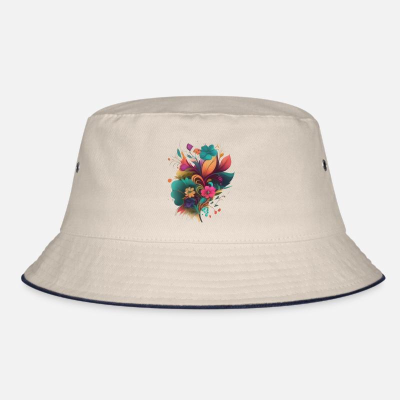 Abstract Floral Explosion Bucket Hat