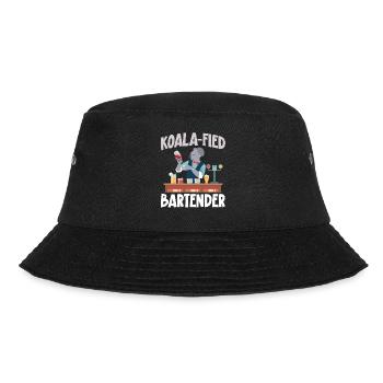 Bartender Mixologist Koala - Bucket Hat - black - Front - Lela (165cm)